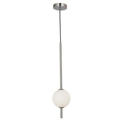 Bâton 1-light Orb Pendant In Brushed Nickel