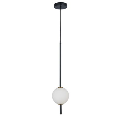 Bâton 1-light Orb Pendant In Matte Black