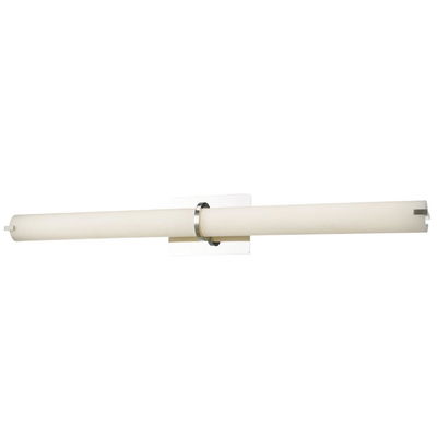 Squire 38" Vertical Or Horizontal Mount Round Glass Vanity-wall Fixture With High Output Dimmable Led In Chrome