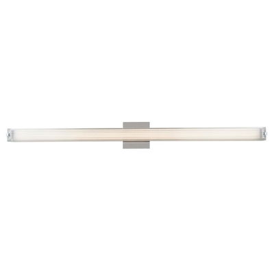 Macie Ribbed Square Glass Vanity In Brushed Nickel