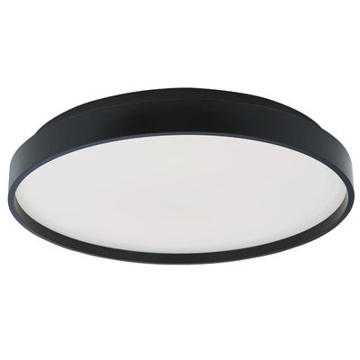 Tambourine 13" Low Profile Flushmount With Soft Uplight In Black
