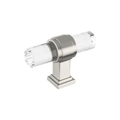 Glacio 0.56" Cabinet Knob in Clear/Satin Nickel