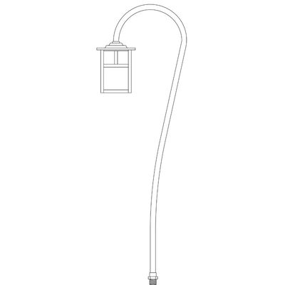 Low Voltage 5" Mission Fixture Without Overlay (empty) in Antique Brass