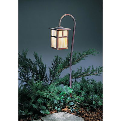 Low Voltage 6" Mission Fixture Without Overlay (empty) in Antique Brass