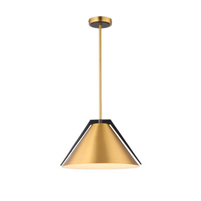 Baltic Collection 1 Light Pendant Brass and black