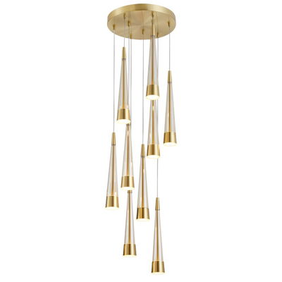 Sunnyvale Collection 9 Light Chandelier Brass