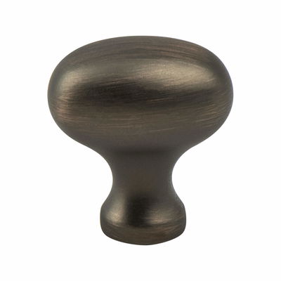 Transitional Advantage Three Oval Knob in Verona Bronze