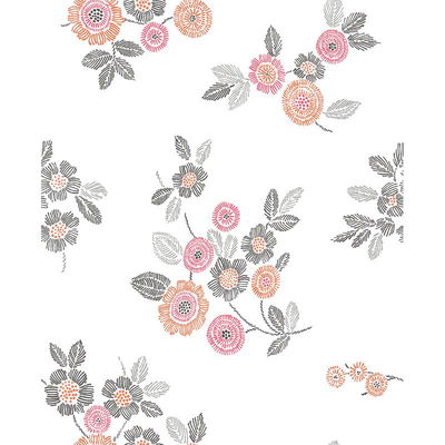 A-Street Prints Malaga Pink Floral Wallpaper
