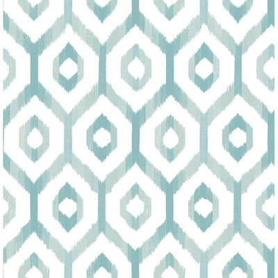 A-Street Prints Lucia Teal Diamond Wallpaper