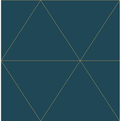 A-Street Prints Twilight Teal Geometric Wallpaper