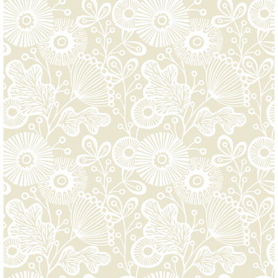A-Street Prints Ana Cream Floral Wallpaper