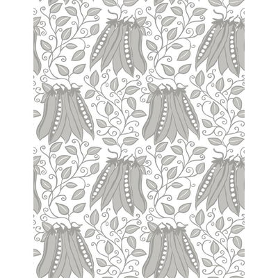A-Street Prints Peas in a Pod Light Grey Garden Wallpaper