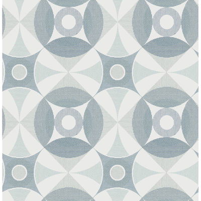 A-Street Prints Ellis Teal Geometric Wallpaper