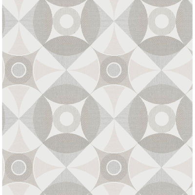 A-Street Prints Ellis Light Brown Geometric Wallpaper