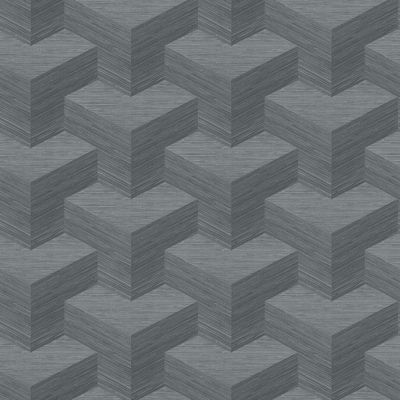 A-Street Prints Y Knot Slate Geometric Texture Wallpaper