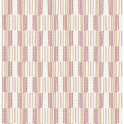 A-Street Prints Burgen Orange Geometric Linen Wallpaper