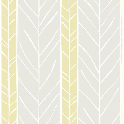 A-Street Prints Lottie Yellow Stripe Wallpaper