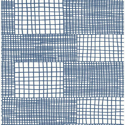 A-Street Prints Maxwell Blue Geometric Wallpaper