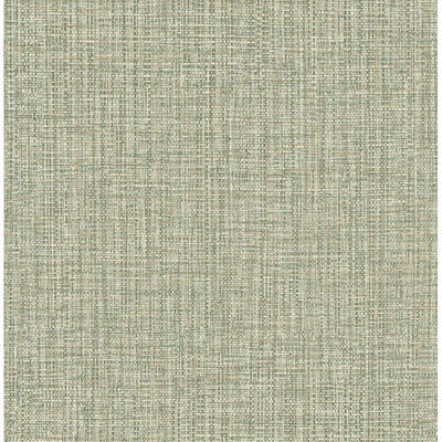 A-Street Prints Rattan Green Woven Wallpaper