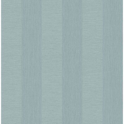 A-Street Prints Intrepid Aqua Faux Grasscloth Stripe Wallpaper