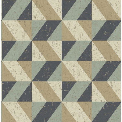 A-Street Prints Cerium Multicolor Concrete Geometric Wallpaper