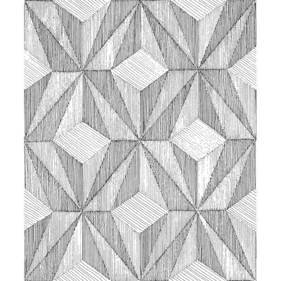 A-Street Prints Paragon Black Geometric Wallpaper