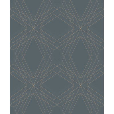 A-Street Prints Relativity Charcoal Geometric Wallpaper
