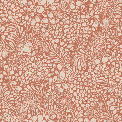 A-Street Prints Siv Red Botanical Wallpaper