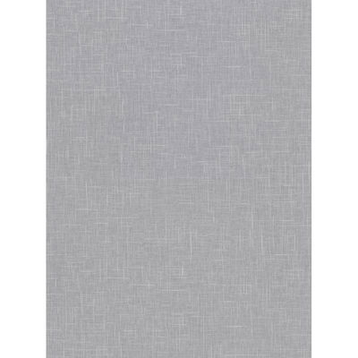 Warner Linville Pewter Faux Linen Wallpaper