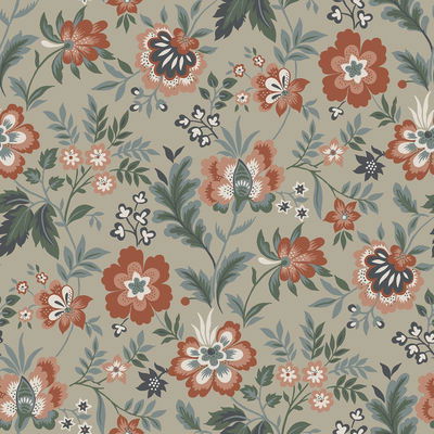 A-Street Prints Athena Beige Floral Wallpaper