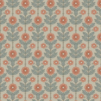 A-Street Prints Aya Beige Floral Wallpaper