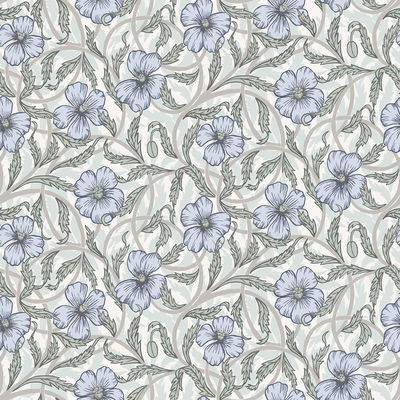 A-Street Prints Imogen Light Blue Floral Wallpaper