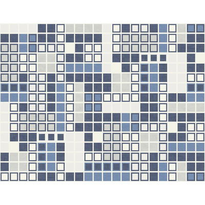 A-Street Prints Bantry Blue Geometric Wallpaper