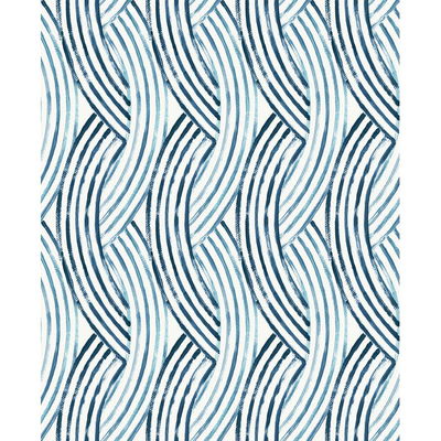 A-Street Prints Zamora Blue Brushstrokes Wallpaper