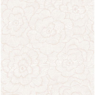 A-Street Prints Periwinkle Pink Textured Floral Wallpaper
