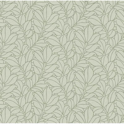 A-Street Prints Coraline Green Leaf Wallpaper