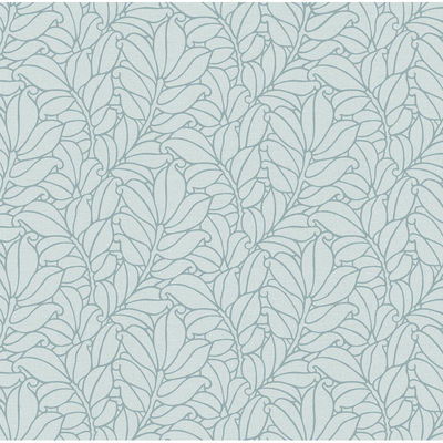 A-Street Prints Coraline Teal Leaf Wallpaper