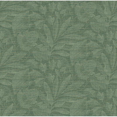 A-Street Prints Lei Green Leaf Wallpaper