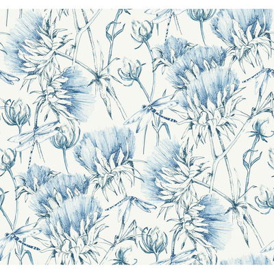 A-Street Prints Mariell Blue Dragonfly Wallpaper