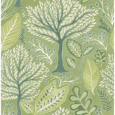 Advantage Kiah Green Forest Wallpaper