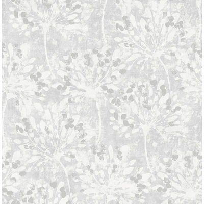 Advantage Dori Light Grey Painterly Floral Wallpaper