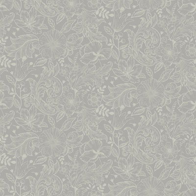 A-Street Prints Wilma Grey Block Print Wallpaper