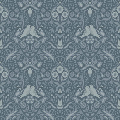A-Street Prints Niki Blue Country Kitsch Wallpaper