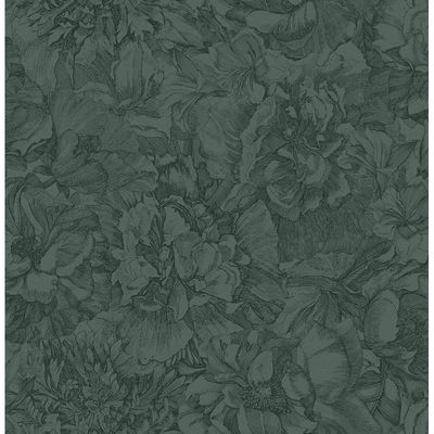 Eijffinger Auguste Dark Green Floral Wallpaper