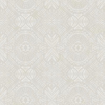 Chesapeake Java Light Grey Medallion Wallpaper