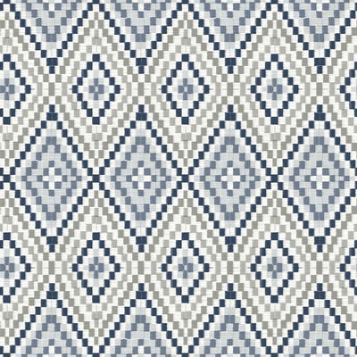 Chesapeake Ganado Navy Geometric Ikat Wallpaper