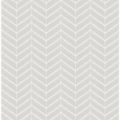 Chesapeake Bison Grey Herringbone Wallpaper