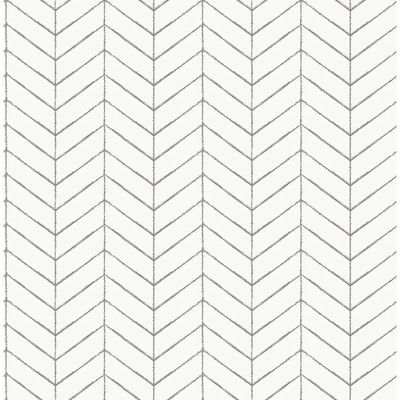 Chesapeake Bison Taupe Herringbone Wallpaper