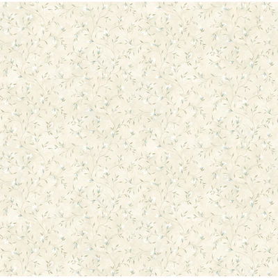 Chesapeake Eleanor Light Grey Folk Botanical Trail Wallpaper