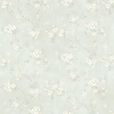 Chesapeake Braham Teal Floral Trail Wallpaper